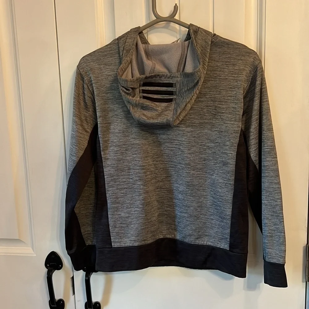 ADIDAS Youth Pullover Grey/ Black  Hoodie size Medium(10/12)